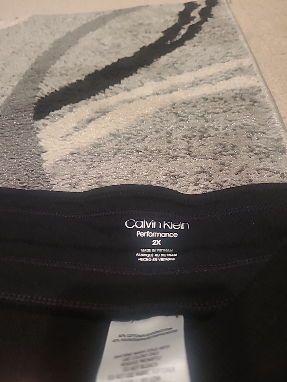 Calvin Klein Performance Logo Jogger Pants Black Plus Size 2X Drawstring Pockets - Picture 4 of 10